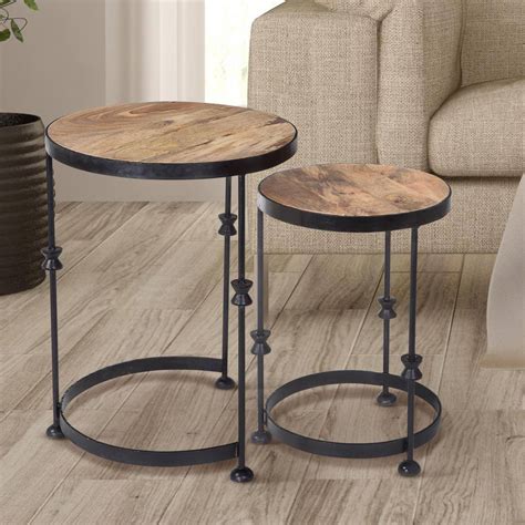 Yosemite Home Decor Natural Nesting End Table Yfur Swc2106n The Home