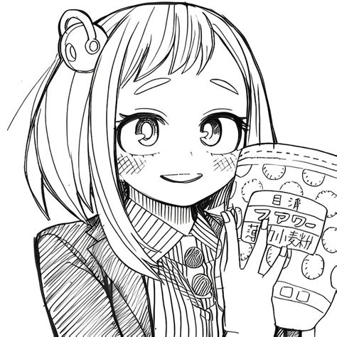 Uraraka Sketch By Horikoshi My Hero Academia