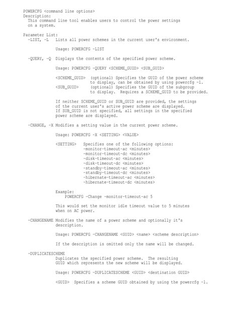 Power Cfg Help Pdf Command Line Interface Computer File