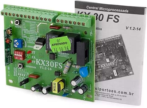 Placa Central Motor Portão Rossi KXH30FS Receptor 433MHz Hopping