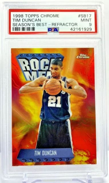 Topps Chrome Seasons Meilleur R Fracteur Tim Duncan San Antonio