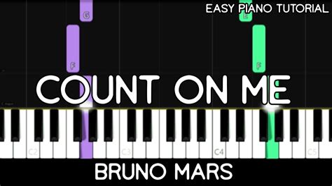 Bruno Mars Count On Me Easy Piano Tutorial Youtube