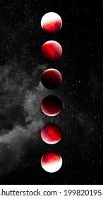 Blood Moon Phases Space Stock Illustration 1998201953 | Shutterstock