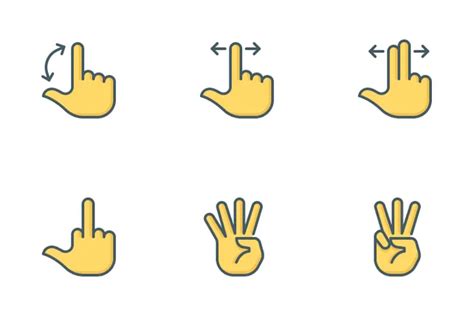 Hand Gestures (Emoji) Icon Pack - 42 Colored Outline Sign & Symbols ...