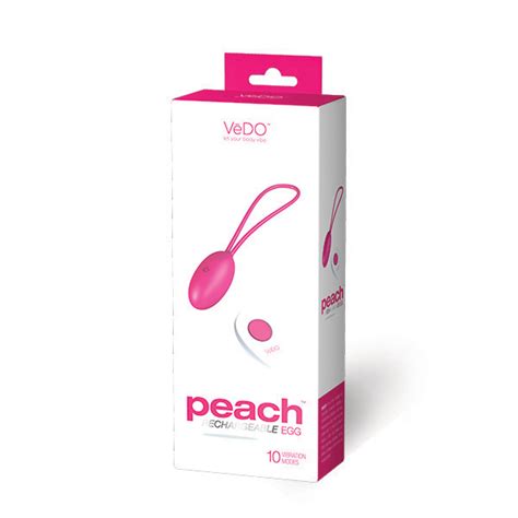 VeDO Peach Remote Control Egg Smitten Premium Adult Boutique