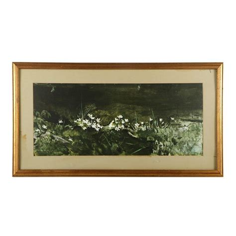 Framed Reproduction Print After Andrew Wyeth Watercolor May Day