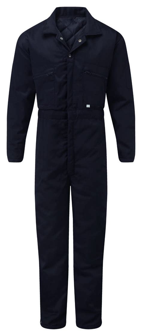 Mens Thermal Coveralls Knee Pad Heavy Duty Overalls Boilersuit Work