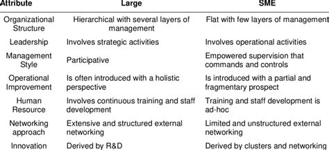 Large Versus Small To Medium Size Enterprises Smes Download