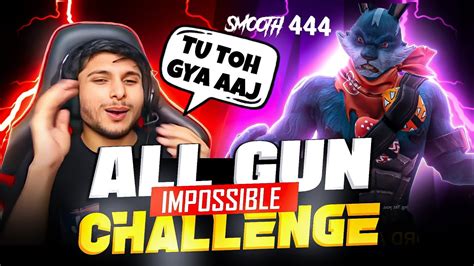 Impossible All Gun Challenge😨🥵 Nonstop Challenged Me 1 Vs 4💻😤 7 0