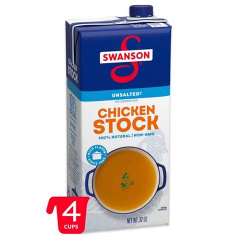 Swanson® 100% Natural Unsalted Chicken Stock, 32 oz - Kroger