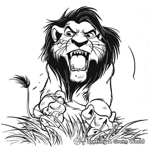 Lion King Scar Coloring Pages Free And Printable