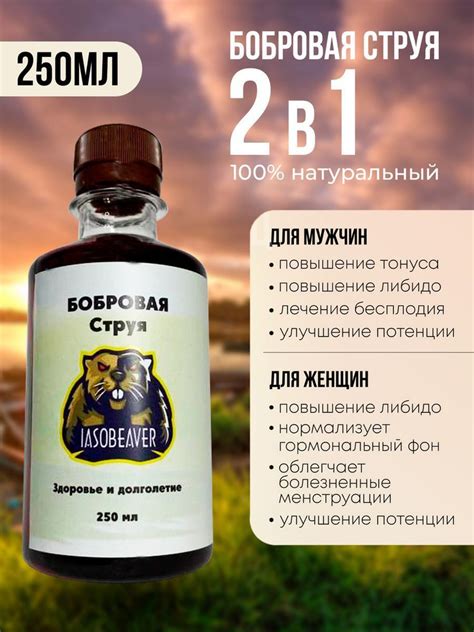 Бобровая струя настойка 70% для потенции от простатита, 250мл - купить ...