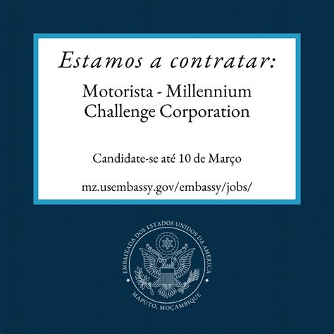 USAID Mozambique On Twitter RT USEmbassyMaputo Estamos A Contratar