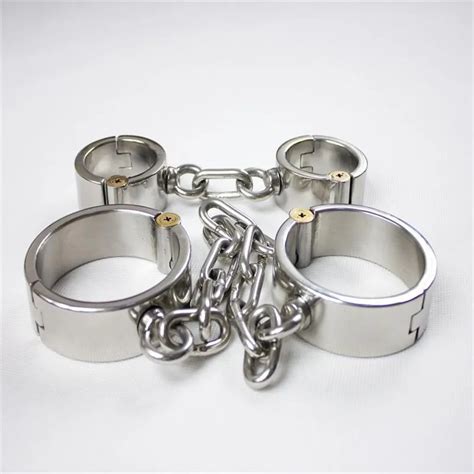 Pcs Set Stainless Steel Handcuffs For Sex Leg Irons Bdsm Bondage Kit