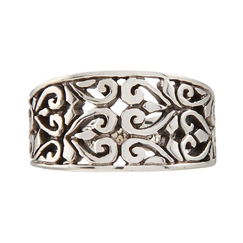 Vintage Filigree Hearts Sterling Silver Ring Eves Addiction®