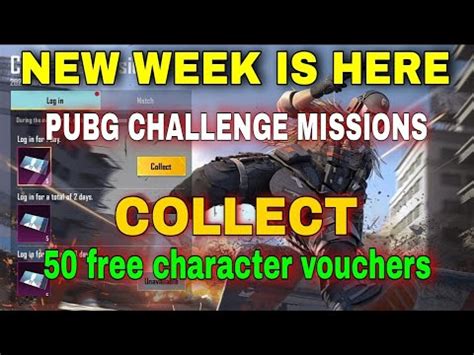 CHALLENGE MISSIONS Free Character Vouchers Event Pubg New Event