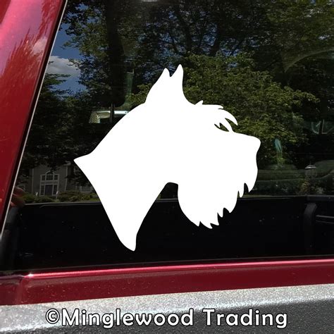 Schnauzer Head Vinyl Decal Sticker Dog Profile Silhouette Etsy