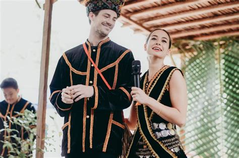 Grant Gustin & LA Thoma Share New Pics From Their Kadazan Wedding In Malaysia