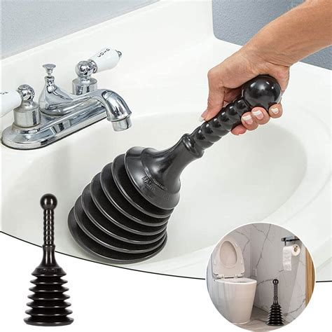 Toilet Plunger High Pressure Thrust Heavy Duty Clogs From Clogged Bathroom Toilets All Purpose