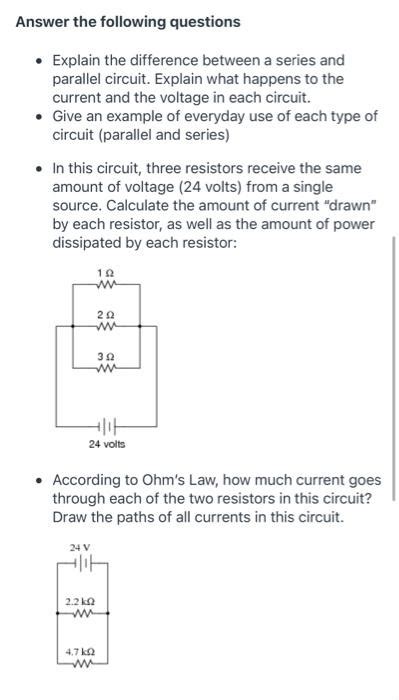 Parallel Circuit Example Problems With Solutions Wiring Diagram