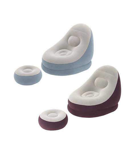 Bestway Sofá Sillón Inflable con Posa Pies Puff Inflable