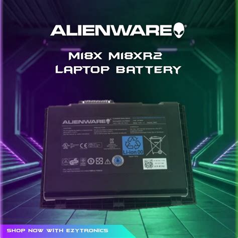 Dell Alienware M18X M18XR2 12 Cell 96WH Laptop Battery for Gaming Home ...