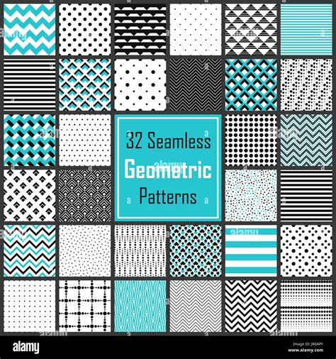 Blue And White Geometric Patterns