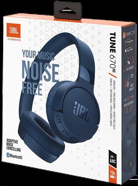 JBL Tune 670NC Wireless Headphones Blue HIFI International