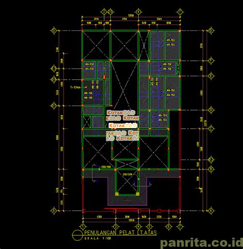 Gambar Pembesian Plat Lantai 2 Dwg 48 Koleksi Gambar