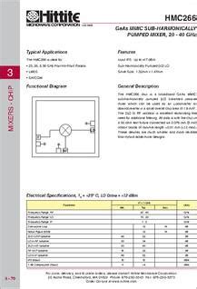 Hmc Datasheet Gaas Mmic Sub Harmonically Pumped Mixer Ghz