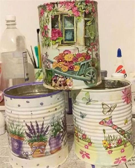 Pin By Mara Santos Cartonagem On Artes Em Latas Tin Can Crafts