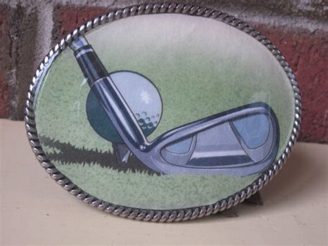 Golf Belt Buckle Golf Club Golf Ball Resin By Lavishlucydesigns