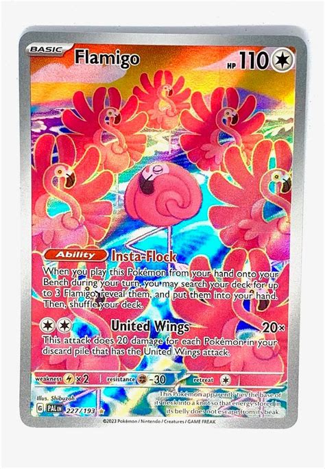 Amazon Pokemon Flamigo 227 193 Paldea Evolved Illustration