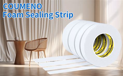 COUMENO EVA Single Sided Adhesive White Foam Tape Single Sided Sealing