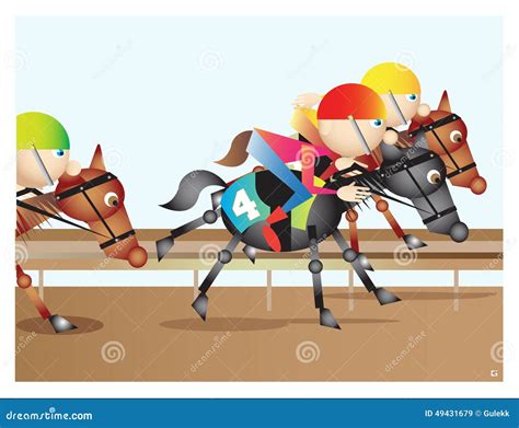 Horse Race Stock Illustration Illustration Of Uniform 49431679