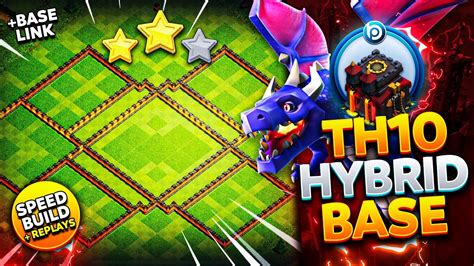 The Ultimate Th10 Hybrid Trophy Base With Link 2024 Coc Layout Speed Build Proof Replays