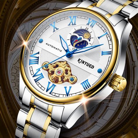 Zegarek Kinyued Tourbillon Luksusowy Zegarek Mechaniczny Automatyczny