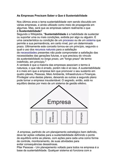 As Empresas Precisam Saber O Que Sustentabilidade Pdf