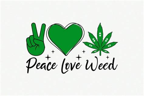 Peace Love Weed Svg Graphic By Craft Artist · Creative Fabrica