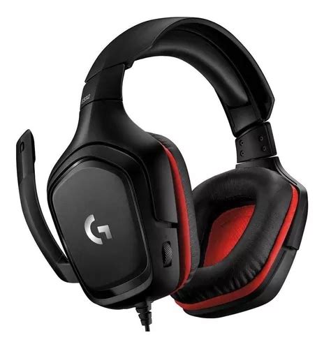 Audífonos gamer Logitech G G Series G332 black con luz rojo Cuotas