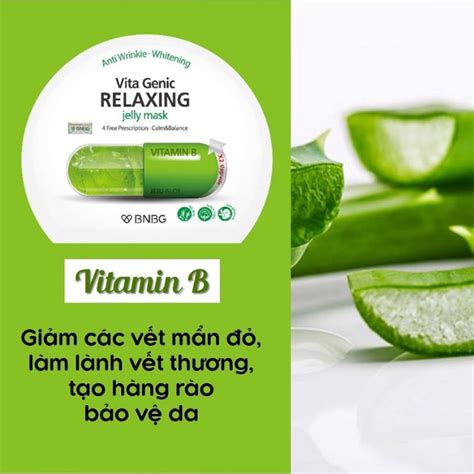 Mặt nạ viên thuốc BNBG Vita Genic Relaxing Jelly Mask Jeju Aloe Vera