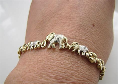 Stunning Two Tone Genuine 14k Gold Elephant By Swantreasures