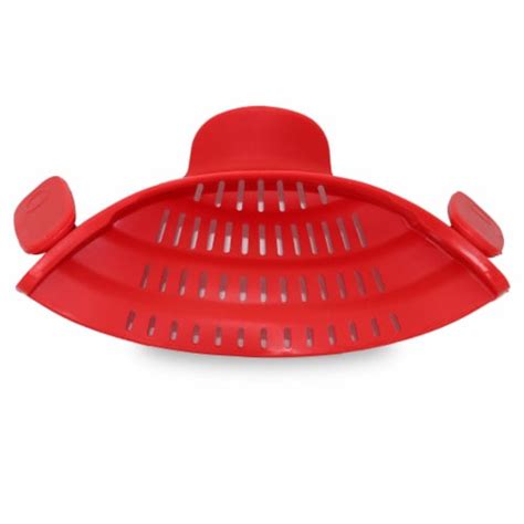 Cheer Collection Silicone Clip On Pot Strainer Heat Resistant