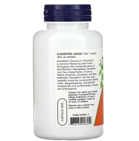 Now Foods Корень одуванчика: инструкция + цена от 350 грн в аптеках ...