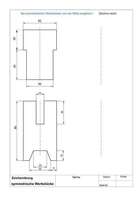 Technisches Zeichnen Bema Ung Von Werkst Cken