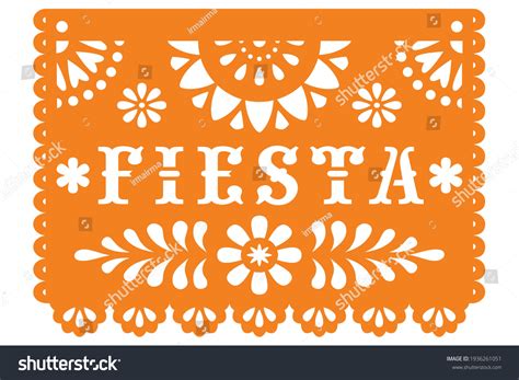 Fiesta Mexican Banner Papel Picado Cut Stock Vector (Royalty Free) 1936261051 | Shutterstock