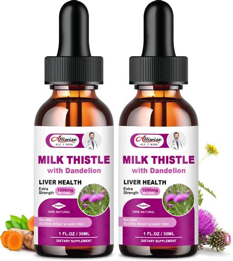 Liver Health Support Liquid 1000mg Milk Thistle 80