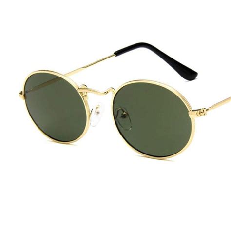 New Arrival 2020 Womens Sunglasses Retro Metal Oval Sunglasses