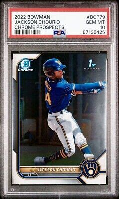 Bowman Chrome Jackson Chourio St Prospect Bcp Brewers Psa