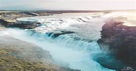 The Golden Waterfall - Iceland [OC] (2213 x 2955) : EarthPorn